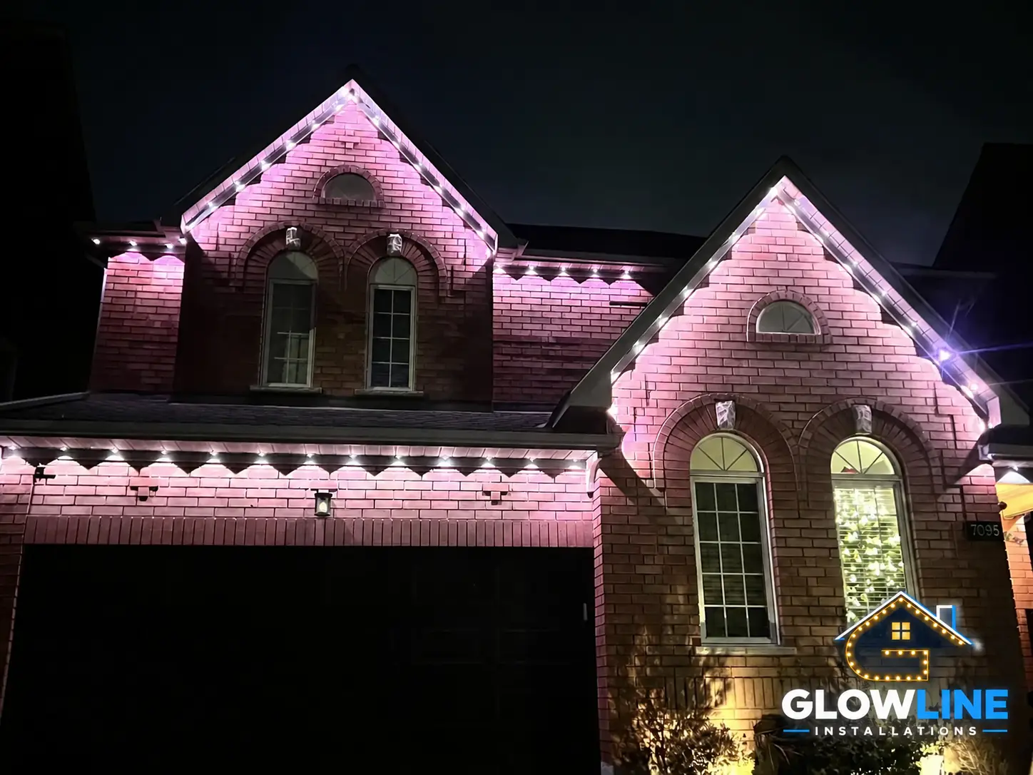 GlowLine permanent outdoor lights installed on a GTA home